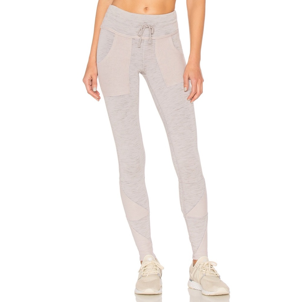 Free People FP Movement Kyoto High-Rise Ankle Legging Patchwork Gray